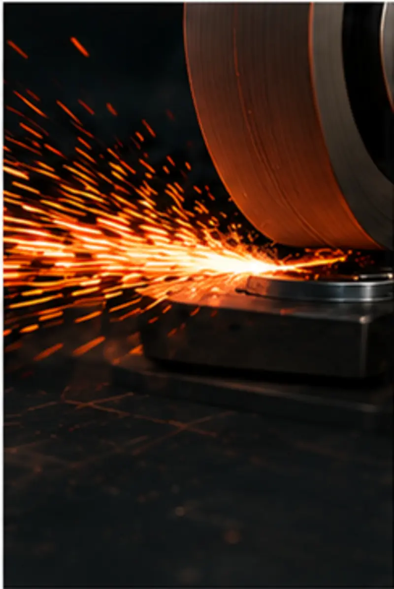 Cutting tool grinding with sparks
